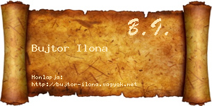 Bujtor Ilona névjegykártya