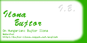 ilona bujtor business card